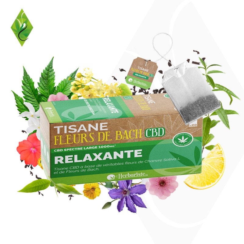 Tisane CBD/Fleurs de Bach Relaxante - L'Herboriste CBD - Vap Concept